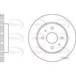 Apec Red Vented Brake Disc (DSK2629) Fits: Daihatsu