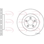 Apec Red Vented Brake Disc (DSK2632) Fits: Chrysler