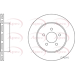 Apec Red Vented Brake Disc (DSK2634) Fits: Chrysler