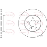 Apec Red Vented Brake Disc (DSK2636)