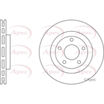 Apec Red Vented Brake Disc (DSK2638)