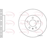Apec Red Vented Brake Disc (DSK2660)