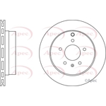 Apec Red Vented Brake Disc (DSK2661)