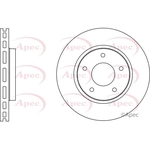 Apec Red Vented Brake Disc (DSK2666) Fits: Mitsubishi