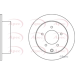 Apec Red Solid Brake Disc (DSK2667) Fits: Mitsubishi