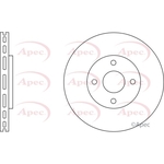 Apec Red Vented Brake Disc (DSK2670) Fits: Ford