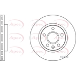Apec Red Vented Brake Disc (DSK2674) Fits: Vauxhall