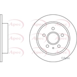 Apec Red Solid Brake Disc (DSK2675) Fits: Vauxhall