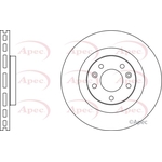 Apec Red Vented Brake Disc (DSK2679) Fits: Renault
