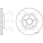 Apec Red Vented Brake Disc (DSK2699) Fits: Vauxhall