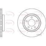 Apec Red Vented Brake Disc (DSK2700) Fits: Vauxhall