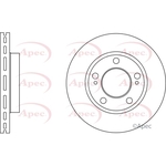 Apec Red Vented Brake Disc (DSK2711) Fits: Ssangyong