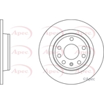 Apec Red Solid Brake Disc (DSK2717)