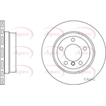 Apec Red Vented Brake Disc (DSK2722) Fits: BMW