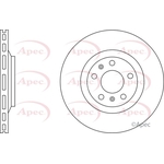 Apec Red Vented Brake Disc (DSK2733)