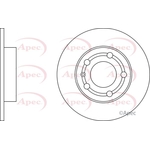 Apec Red Solid Brake Disc (DSK274)