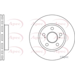 Apec Red Vented Brake Disc (DSK2740) Fits: Toyota