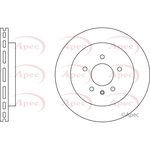 Apec Red Vented Brake Disc (DSK2748) Fits: Cadillac