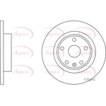 Apec Red Solid Brake Disc (DSK2755)