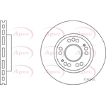 Apec Red Vented Brake Disc (DSK2762) Fits: Mitsubishi