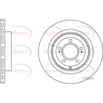 Apec Red Vented Brake Disc (DSK2772) Fits: Mitsubishi