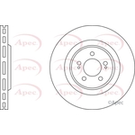 Apec Red Vented Brake Disc (DSK2779) Fits: Renault