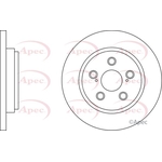 Apec Red Solid Brake Disc (DSK2790) Fits: Toyota