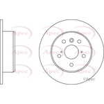 Apec Red Solid Brake Disc (DSK2795) Fits: Toyota
