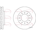 Apec Red Vented Brake Disc (DSK2800) Fits: Isuzu