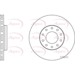 Apec Red Vented Brake Disc (DSK2803) Fits: Renault