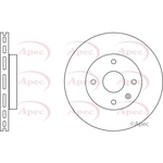 Apec Red Vented Brake Disc (DSK2810)