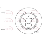 Apec Red Solid Brake Disc (DSK2814) Fits: Toyota