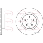 Apec Red Vented Brake Disc (DSK2834) Fits: Nissan