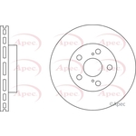 Apec Red Vented Brake Disc (DSK2837) Fits: Toyota