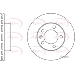 Apec Red Vented Brake Disc (DSK2838)