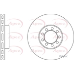 Apec Red Vented Brake Disc (DSK2842) Fits: Iveco