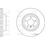 Apec Black Vented Two-Piece Brake Disc (DSK2848B) Fits: BMW Front Axle
