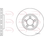 Apec Red Vented Brake Disc (DSK2857) Fits: Jaguar