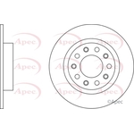 Apec Red Solid Brake Disc (DSK2861) Fits: Alfa Romeo