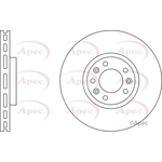 Apec Red Vented Brake Disc (DSK2863) Fits: Peugeot