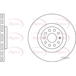 Apec Red Vented Brake Disc (DSK2867)