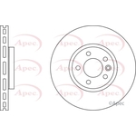 Apec Red Vented Brake Disc (DSK2868) Fits: VW