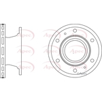 Apec Red Vented Brake Disc (DSK2873) Fits: Iveco