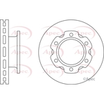 Apec Red Vented Brake Disc (DSK2881) Fits: Isuzu