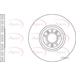 Apec Red Vented Brake Disc (DSK2882) Fits: Peugeot