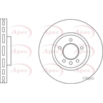 Apec Red Vented Brake Disc (DSK2883)