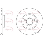 Apec Vented Brake Disc (DSK2884)
