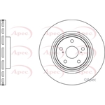 Apec Red Vented Brake Disc (DSK2887) Fits: Lexus