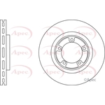Apec Red Vented Brake Disc (DSK2888) Fits: Mitsubishi