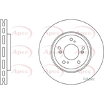 Apec Red Vented Brake Disc (DSK2889) Fits: Honda